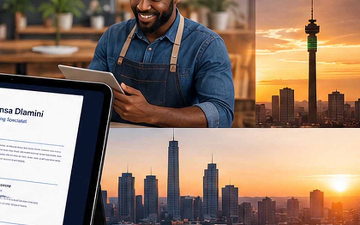 Small business owner creating professional invoices